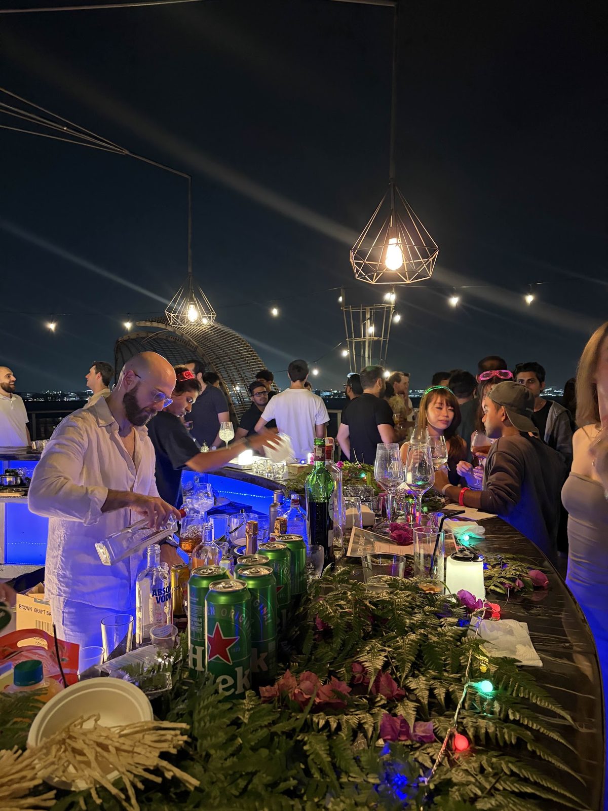 The rooftop garden bar