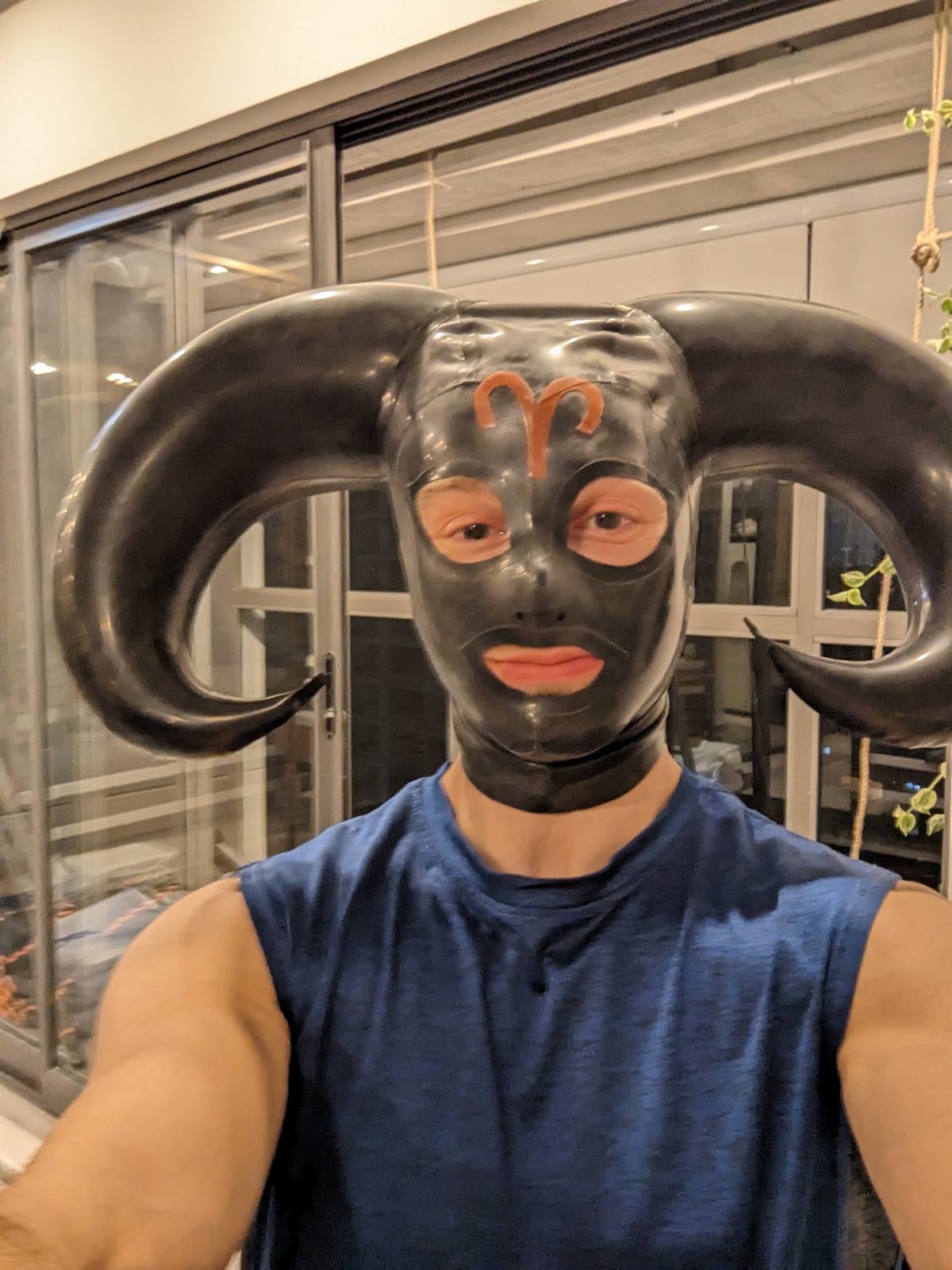 The mask, up close
